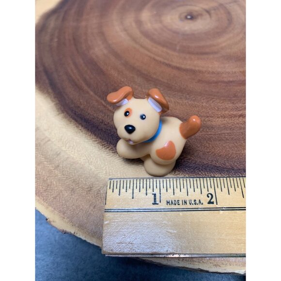 Vintage 1995 Fisher-Price Loving Family Dog Figurine Tan Brown Plastic Dollhouse - Picture 7 of 7